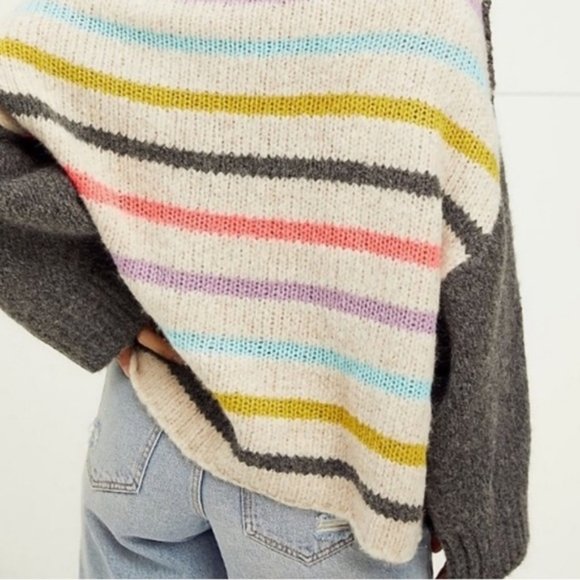 Free People New Nordic Stripe Pullover Sweater - Picture 3 of 8